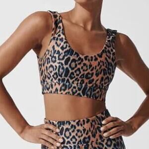 Heroine Sport Electric Cheetah Optic High Impact Sports Bra Athletic Athleisure
